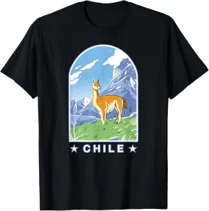 Chile country in South America Andes mountain landscape llam T-Shirt