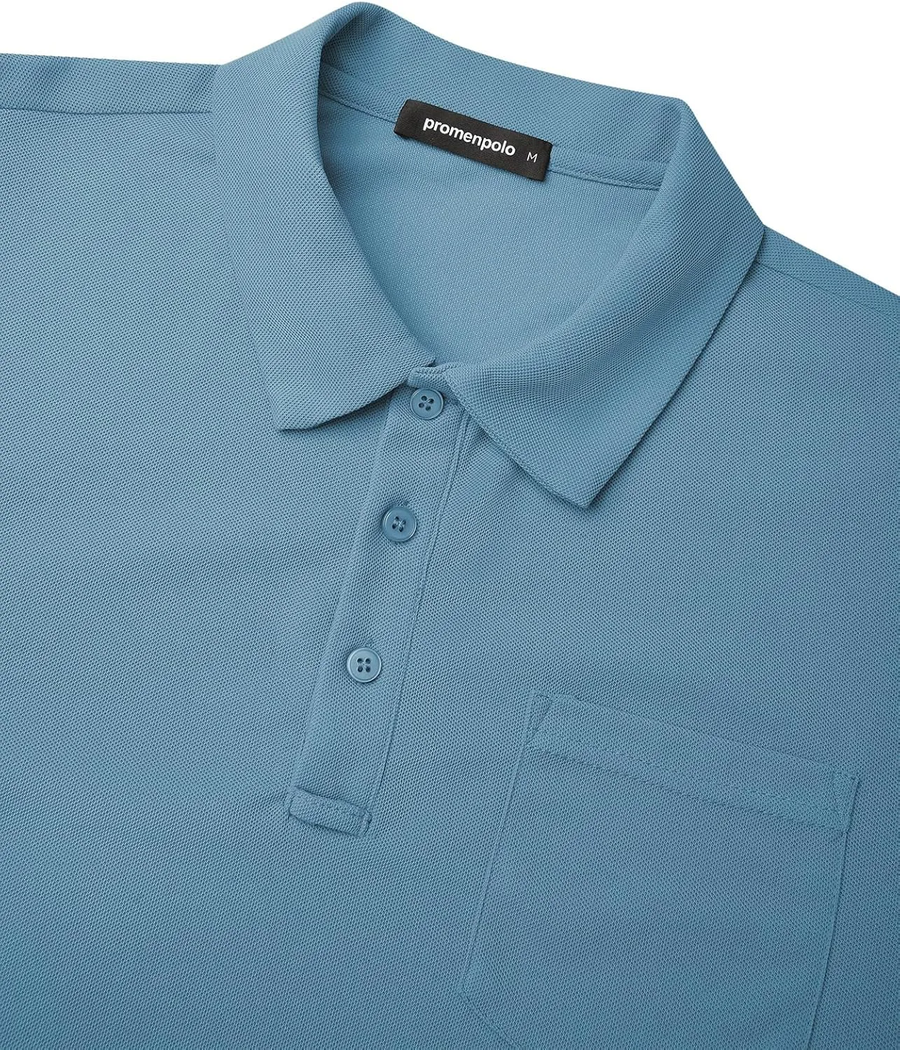 Men's Classic Long Sleeve Polo Shirts Casual Solid Golf Shirts with Pocket