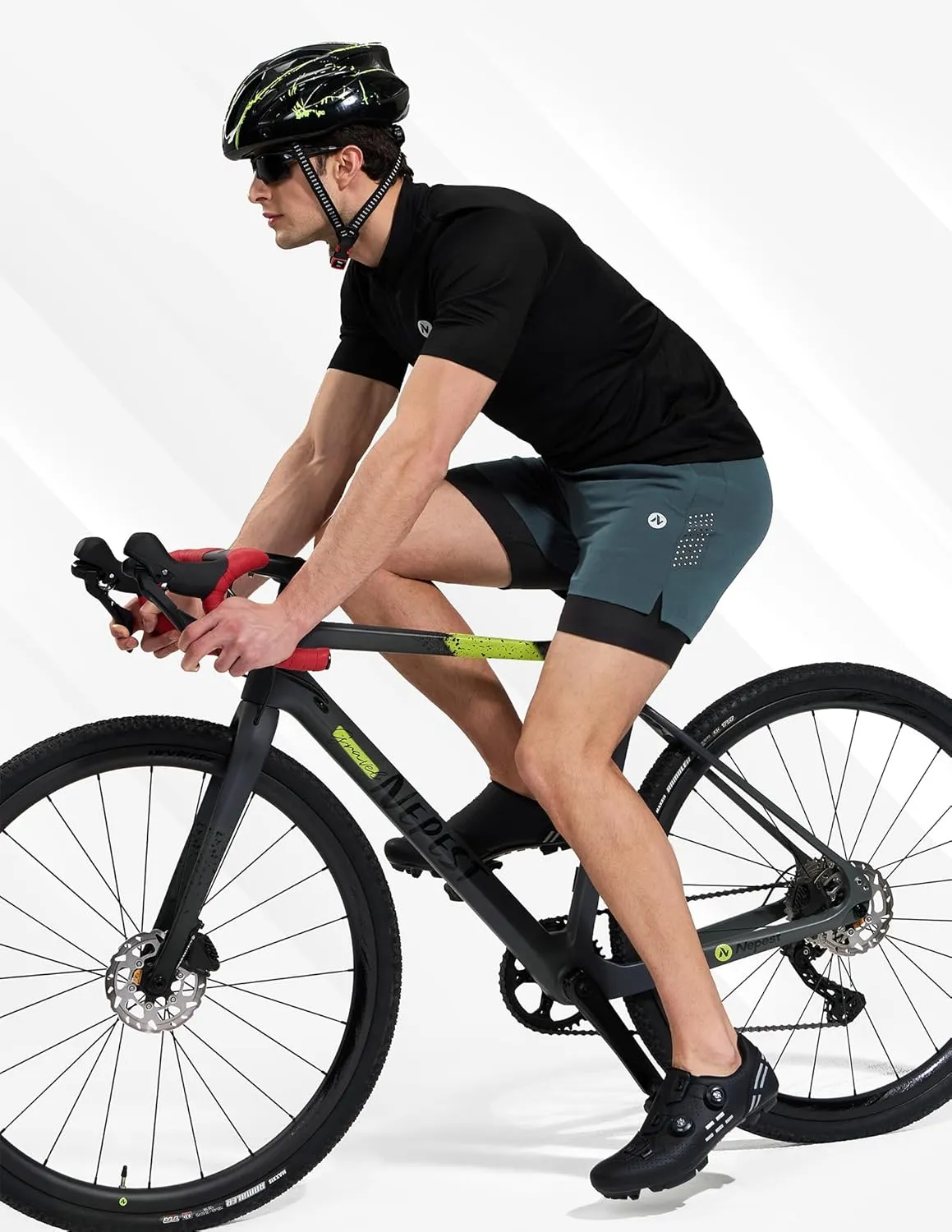 Men's Mountain Bike Shorts 4D Padded Cycling Bicycle Biker Riding Loose-fit Gel Padding MTB Shorts Zipper Pockets