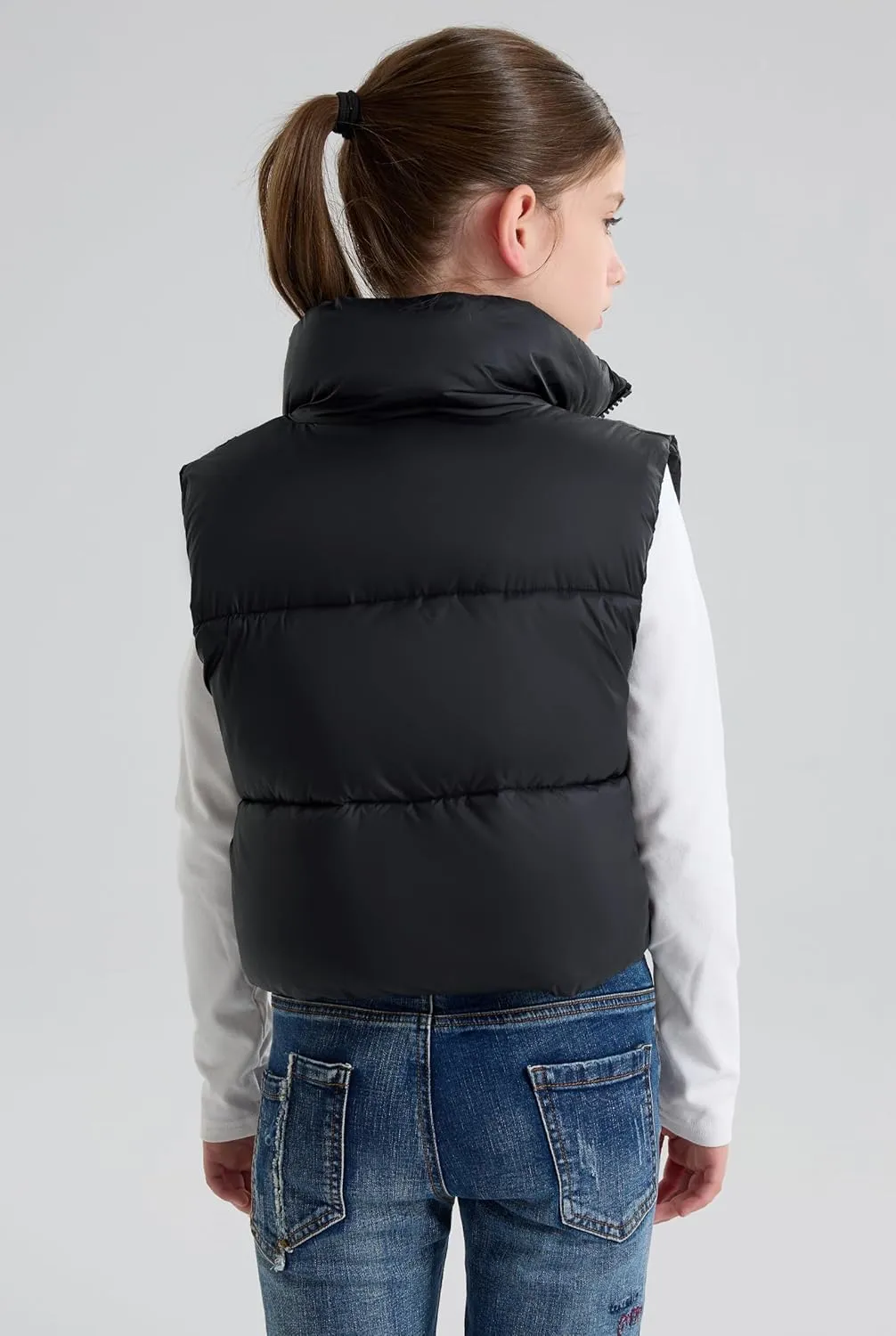 SOLOCOTE Girls Puffy Vest Coat Water-Resistant Warm Winter Sleeveless Kids Jacket for 4-14 Years