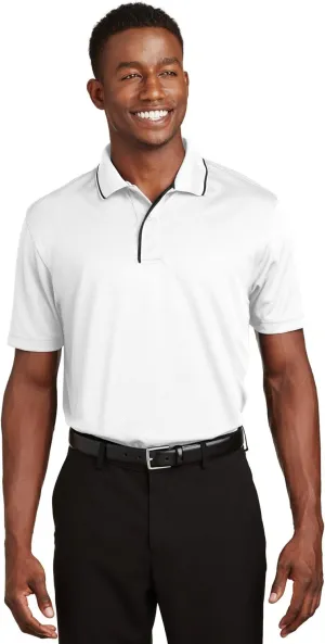 SPORT-TEK Men's Dri Mesh Polo with Tipped Collar and Piping