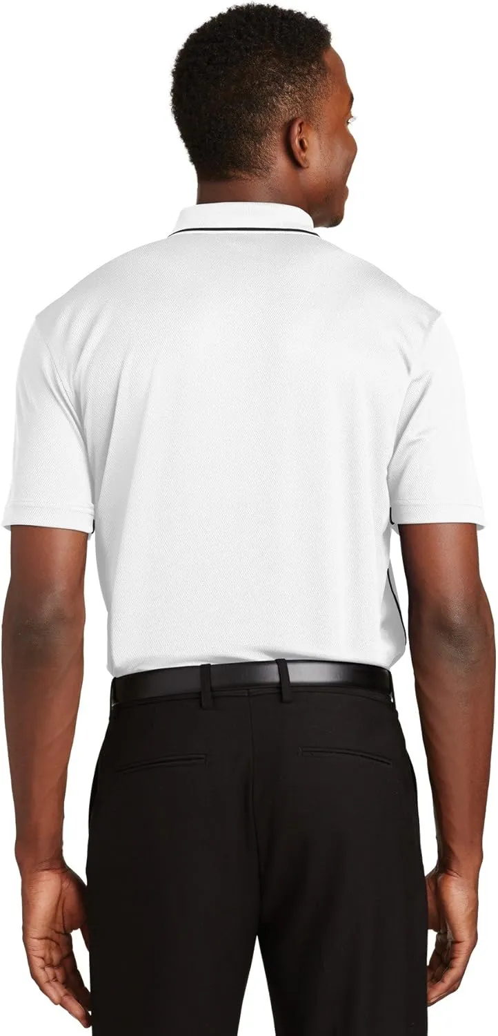 SPORT-TEK Men's Dri Mesh Polo with Tipped Collar and Piping