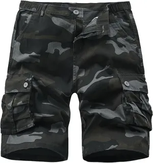VtuAOL Men's Cargo Shorts for Men Casual Cotton Fishing Hiking Shorts with Multi Pockets
