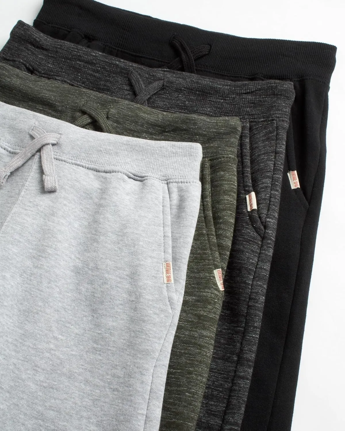 Weatherproof Vintage Boys Athletic Sweatpants - 4 Pack Athletic Basic Fleece Jogger Track Pants for Boys (4-20)