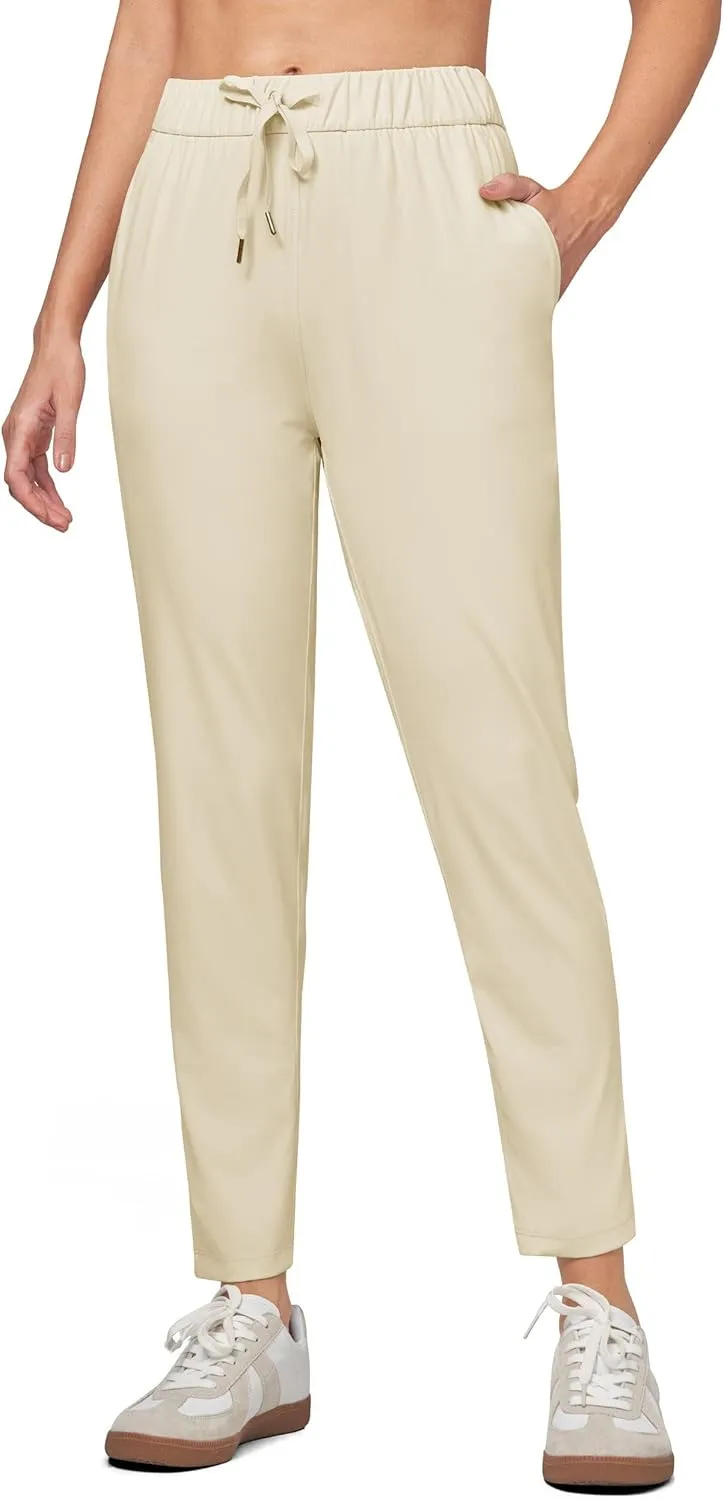 Willit Women's Golf Travel Pants Lounge Sweatpants 7/8 Athletic Pants Quick Dry On The Fly Pants