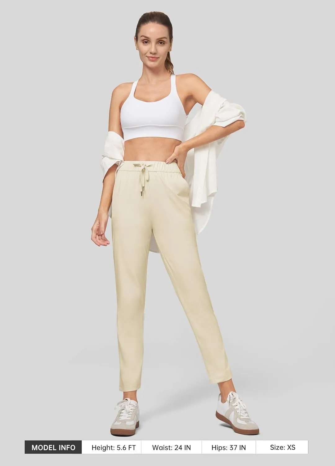 Willit Women's Golf Travel Pants Lounge Sweatpants 7/8 Athletic Pants Quick Dry On The Fly Pants