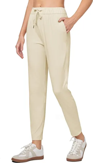 Willit Women's Golf Travel Pants Lounge Sweatpants 7/8 Athletic Pants Quick Dry On The Fly Pants